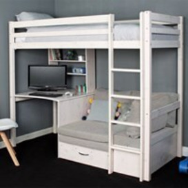 Thuka HIT 9 High Sleeper Bed with Desk and Sofa Bed in Grey
