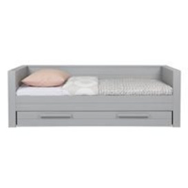 Woood Dennis Solid Pine Day Bed with Optional Trundle Drawer - Black