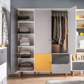 Vox Concept 3 Door Wardrobe in a Choice of 6 Colours - - thumbnail 2