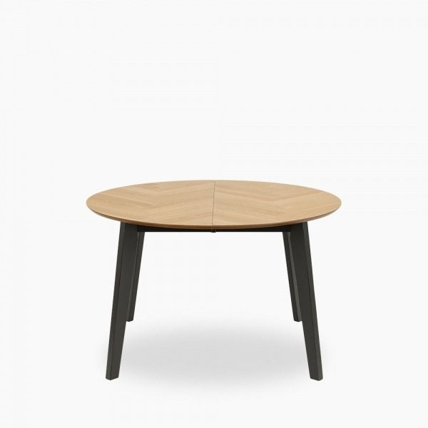 Georgetown 6 Seat Extendable Herringbone Dining Table, Oak