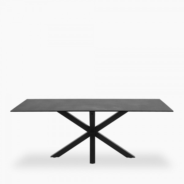 Heaven 8 Seat Rectangle Dining Table, Grey Ceramic