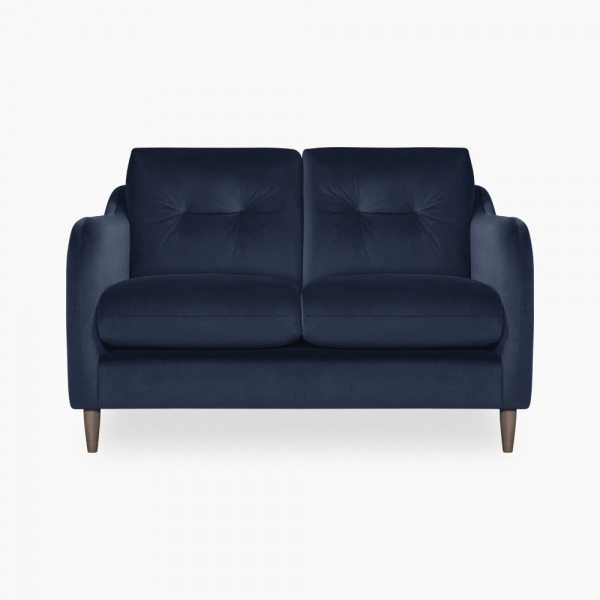 Lena 2 Seater Sofa, Velvet Navy Blue Velvet - image 1