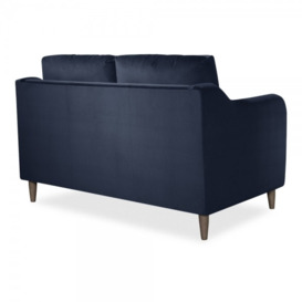 Lena 2 Seater Sofa, Velvet Navy Blue Velvet - thumbnail 2