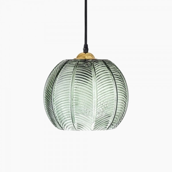 Palm Leaf Pendant Light, Green