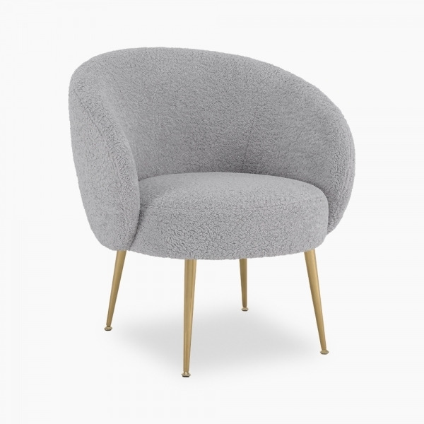 Ella Accent Armchair, Grey Boucle by Cult Furniture