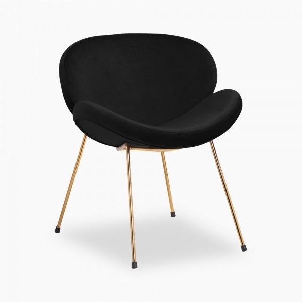 Shelton Accent Chair, Black Velvet by Cult Furniture