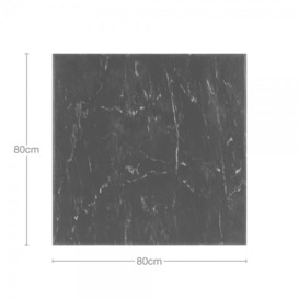 Carnaby Square Cafe Table Top, Black Marble Size: 80cm - thumbnail 2