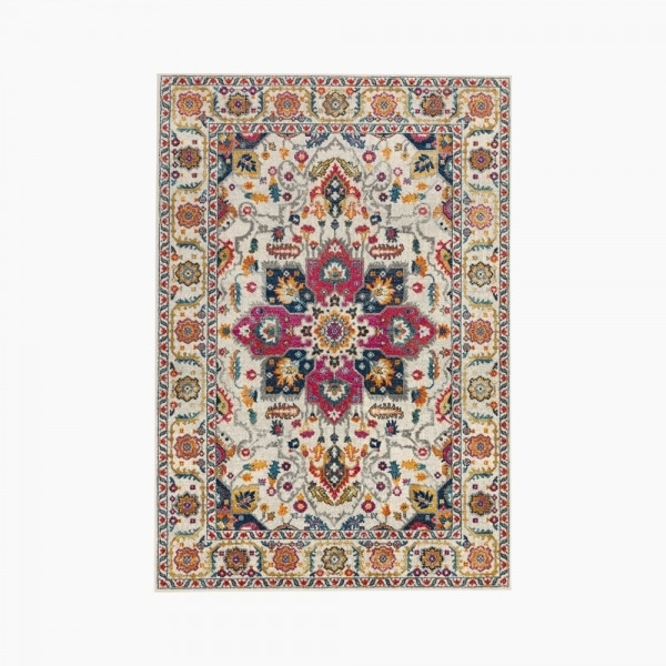 Adela Persian Style Rug, Red Size: 120cm x 170cm Modern Designed Rugs, Colourful Contemporary Rug