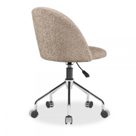 £60 Off Heather Office Chair, Taupe Boucle Leg Colour: Chrome - thumbnail 3