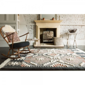 Asiatic Sami Wool Hand Woven Rug, Grey Size: 120cm x 170cm Modern Designed Rugs, Colourful Contemporary Rug - thumbnail 2