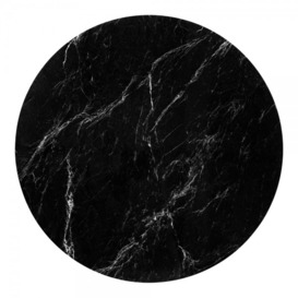 Harrow Round Bar Table, Black Marble & Black Size: 80cm - thumbnail 2