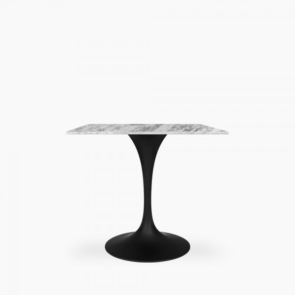 Fulham Square Cafe Table, White Marble & White Size: 80cm - image 1