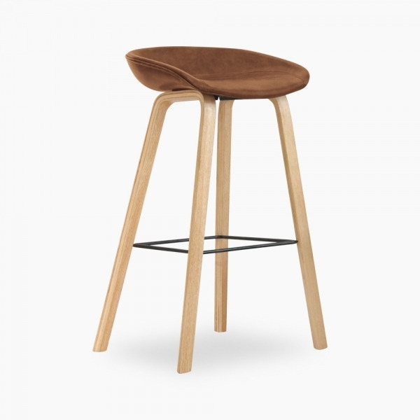 Milano Bar Stool, Vintage Tan & Natural