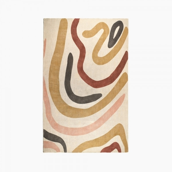 Haisley Lines Rug, Multi Rug Size Option: 160 x 230cm Modern Designed Rugs, Colourful Contemporary Rug