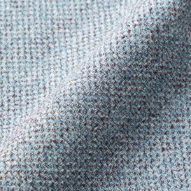 Footstool Fabric and Leg Colour: Checkerboard Weave, Duck Egg Blue, Leg Natural - thumbnail 3