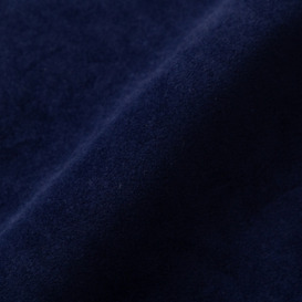 Footstool Fabric and Leg Colour: Velvet, Navy Blue, Leg Natural - thumbnail 3