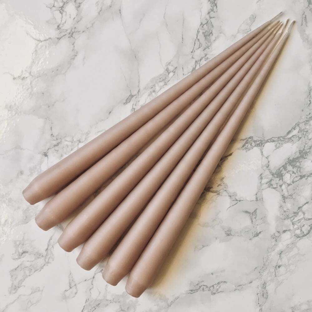 Hand Dipped Taper candles - Nude (6 pack)