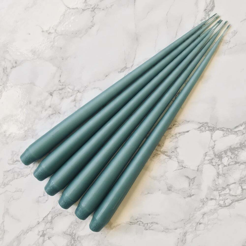 Hand Dipped Taper candles - Jade (6 pack)