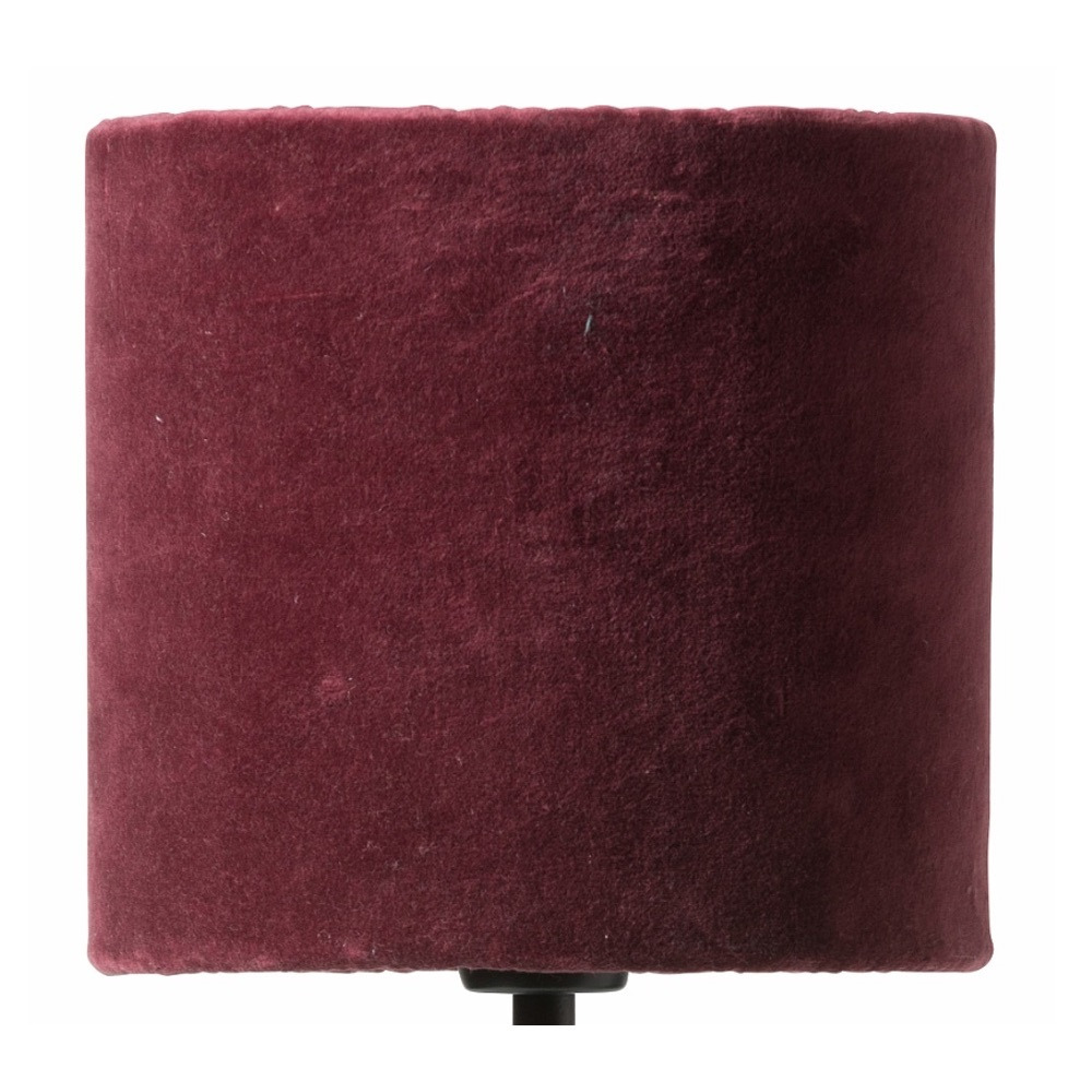 Papillon Pleated Silk and Velvet Lampshade - Burgundy (size: Small)