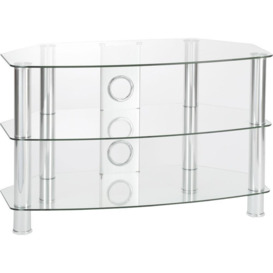 Ttap Vantage 800 TV Stand - Chrome, Silver/Grey