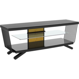 AVF Flow 1250 TV Stand with 4 Colour Settings, Black,Brown,White