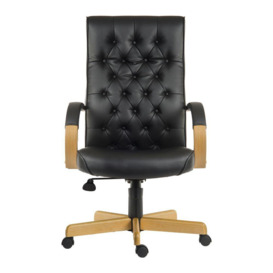 TEKNIK Warwick Bonded-leather Reclining Executive Chair - Black