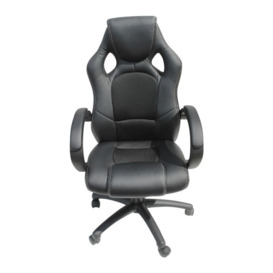 ALPHASON Daytona Faux-Leather Tilting Executive Chair - Black