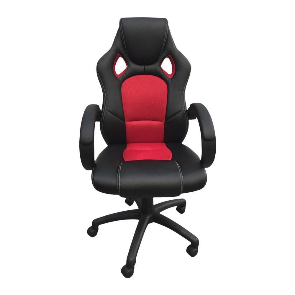 ALPHASON Daytona Faux-Leather Tilting Executive Chair - Black & Red