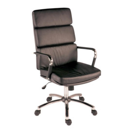 TEKNIK Deco 1097BLK Faux-Leather Tilting Executive Chair - Black