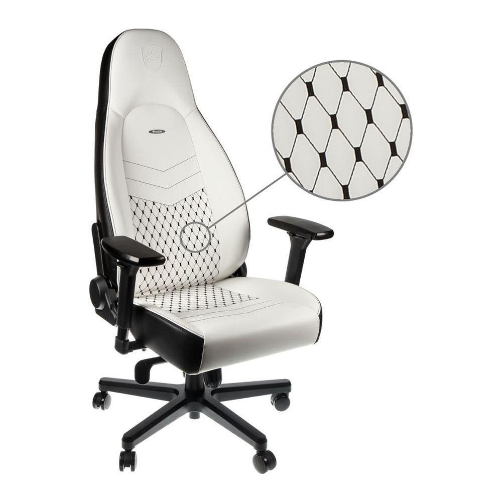 NOBLE CHAIRS ICON Gaming Chair - White & Black