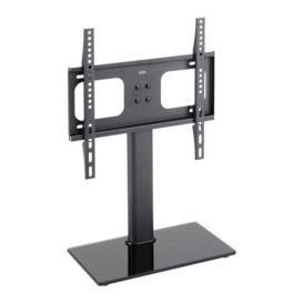 TTAP TT44F 430 mm TV Stand with Bracket - Black Glass, Black