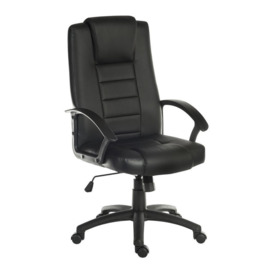 TEKNIK Leader 6987 Bonded Leather Tilting Executive Chair - Black