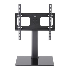 TTAP TT44S Swivel Tabletop TV Stand with Bracket - Black Glass, Black