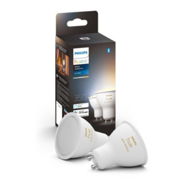 PHILIPS HUE White Ambiance Smart LED Spotlight - GU10, Twin Pack