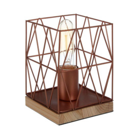 INTERIORS by Premier Bode Metal Wire Table Lamp - Copper