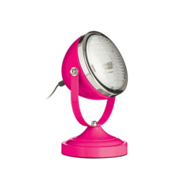 INTERIORS by Premier Spot Table Lamp - Pink & Chrome