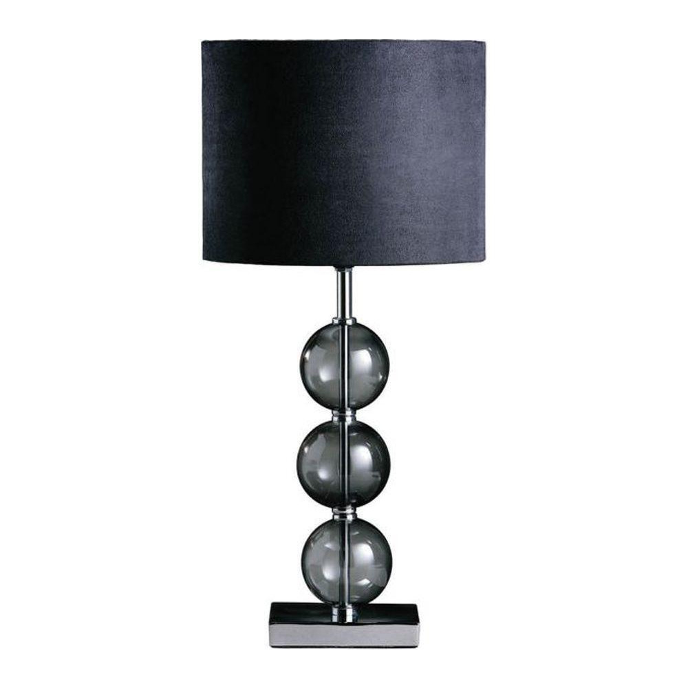 INTERIORS by Premier Mistro Suede Effect Shade Table Lamp - Black