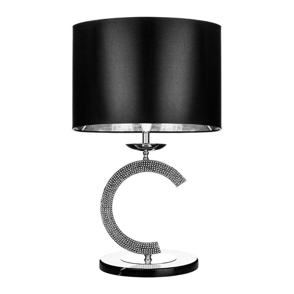 INTERIORS by Premier Glittering C Table Lamp - Black