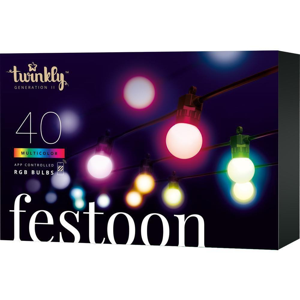 TWINKLY Festoon Generation II Smart RGB LED Light String - 40 Bulbs