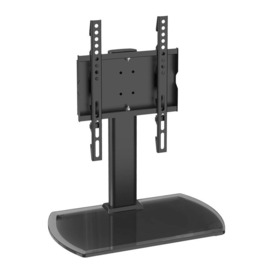 TTAP TT22S 370 mm TV Stand with Bracket - Black Glass, Black