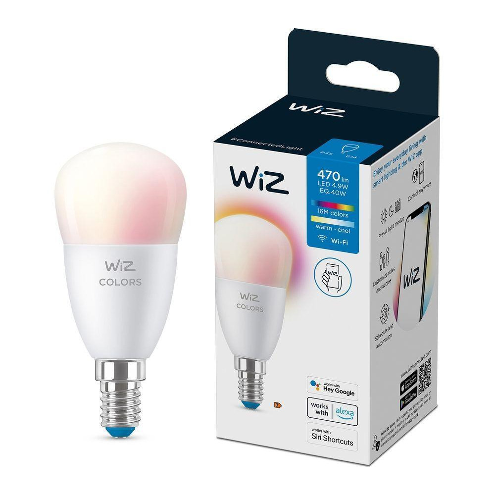 WIZ CONNECTED Mini P45 Full Colour Smart Light Bulb - E14, White
