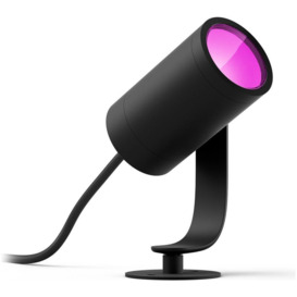 PHILIPS HUE Lily White & Colour Ambiance Smart Outdoor LED Spotlight Extension - Black