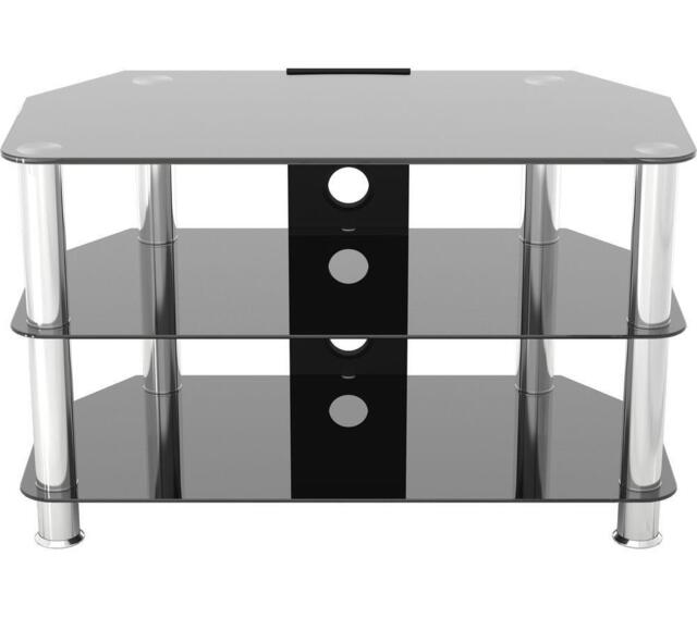 AVF SDC800CM 800 mm TV Stand - Black & Chrome, Black