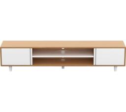 AVF Harbour FS2000HARLWW 2000 mm TV Stand - Light Wood & White, White,Brown