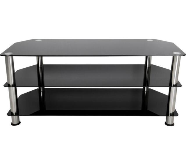 AVF SDC1140 1140 mm TV Stand - Black & Chrome, Black
