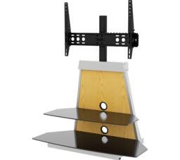 AVF Stack 900 mm TV Stand with Bracket - Oak / Walnut / Black / White, Black