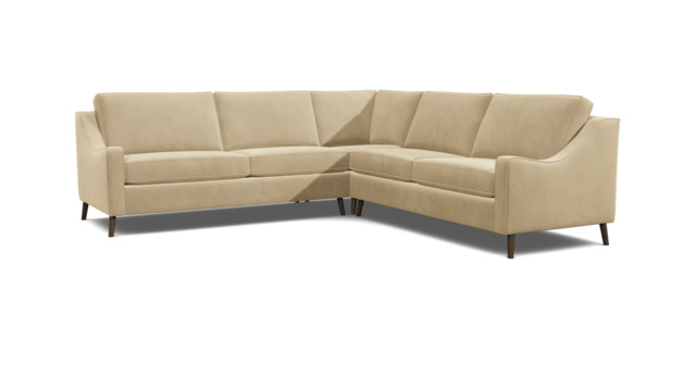 Cream 3.5 Seater Corner Sofa - Modern Style Fabric Luxury Premium Corner Sofa - Weymouth Range - image 1