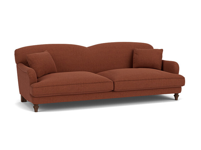 Red Velvet 4 Seater Sofa - Traditional Style Custom Sofa In Easy Clean Velvet - Evelyn Range - image 1