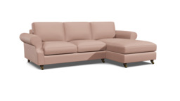 Kendal 3.5 Seater Chaise Sofa Bed pink