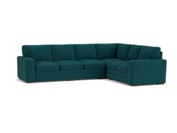 Teal Velvet 4X2 Seater Corner Sofa - Modern Style Custom Sofa In Stain Resistant Velvet - Sloane Range